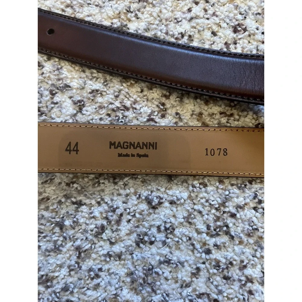 Magnanni New Genuine Leather Belt - 1078 - Cognac Brown - Size 44 Made In Spain